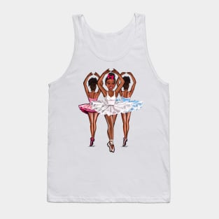 African American ballerina - #009 brown skin ballerinas and a pink bow. Top 10 best Black girl gifts Tank Top